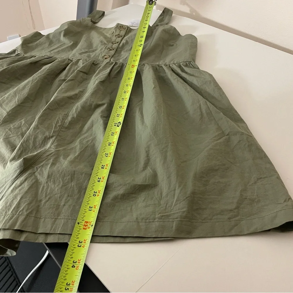 Urban Outfitters Olive Button-Front Cotton Romper - Picture 15 of 15